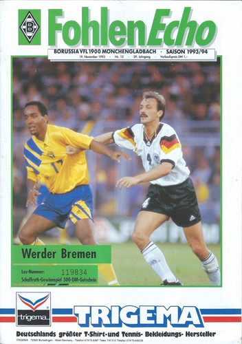 Programm 1993 borussia - 1993/94,