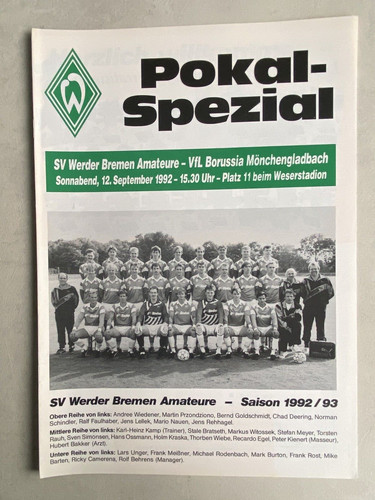 Dfb pokal sv werder - 92/93,