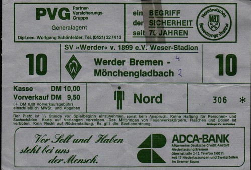 Ticket werder bremen - bl,