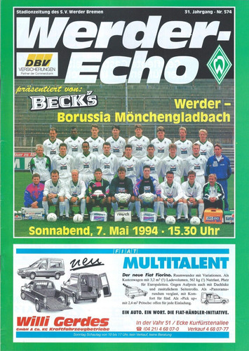 Programm 1993 werder bremen - 1993/94,