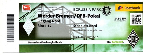 Ticket pokal borussia - pokal,